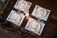 Tischsets Bio-Dunicel 30 x 40 cm, Motive Rigato bordeaux (VPE 500 St.)