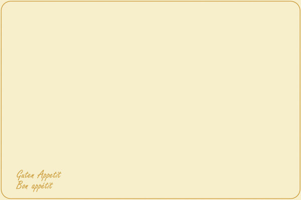 Tischsets Dunicel 33 x 48 cm, Vesca Norm Guten Appetit cream (VPE 500 St.)