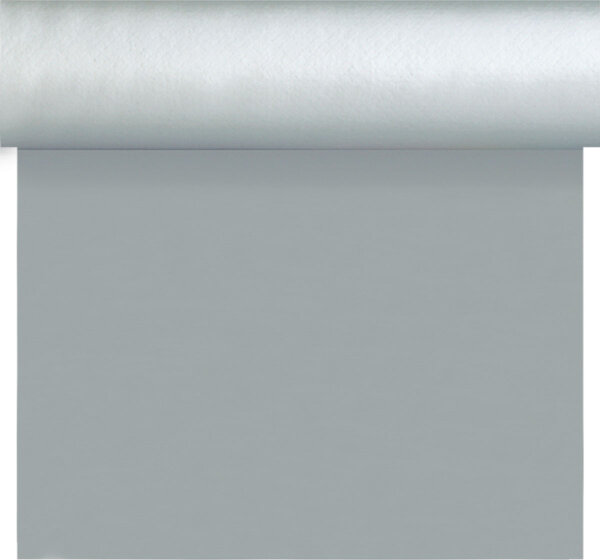 Tête à Tête Tischläufer Dunisilk® 24 m x 40 cm (20 Abschnitte), Uni silber (VPE 4 St.)