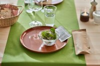 Tête à Tête Tischläufer Bio-Dunicel 24 m x 40 cm (20 Abschnitte), Uni leaf green (VPE 4 St.)