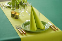 Tête à Tête Tischläufer Bio-Dunicel 24 m x 40 cm (20 Abschnitte), Uni leaf green (VPE 4 St.)