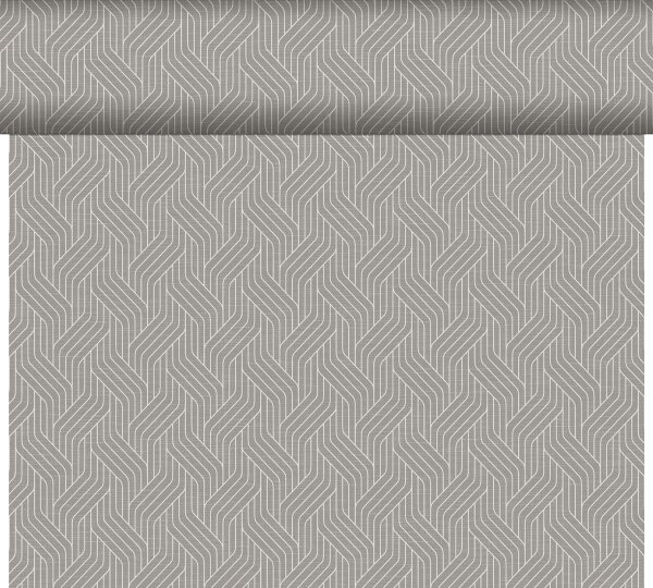 Tête à Tête Tischläufer Dunicel 24 m x 40 cm (20 Abschnitte), Motive Woven granite grey (VPE 4 St.)