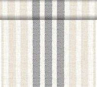 Tête à Tête Tischläufer Dunicel 24 m x 40 cm (20 Abschnitte), Motive Rigato black (VPE 4 St.)