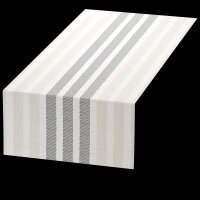 Tête à Tête Tischläufer Dunicel 24 m x 40 cm (20 Abschnitte), Motive Rigato black (VPE 4 St.)