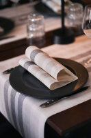 Tête à Tête Tischläufer Dunicel 24 m x 40 cm (20 Abschnitte), Motive Rigato black (VPE 4 St.)