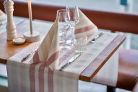 Tête à Tête Tischläufer Dunicel 24 m x 40 cm (20 Abschnitte), Motive Rigato bordeaux (VPE 4 St.)