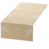 Tête à Tête Tischläufer Bio-Dunicel 24 m x 40 cm (20 Abschnitte), Motive Eco Leaves - unbleached (VPE 4 St.)