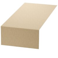 Tête à Tête Tischläufer Bio-Dunicel 24 m x 40 cm (20 Abschnitte), Motive Woven natural brown - unbleached (VPE 4 St.)