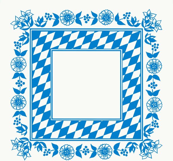Mitteldecken Dunicel 84 x 84 cm, Motive Bayernraute (VPE 100 St.)