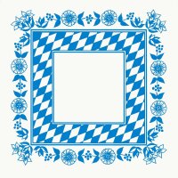 Mitteldecken Dunicel 84 x 84 cm, Motive Bayernraute (VPE...