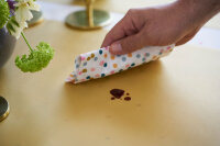 Tischdecken Dunisilk® 118 x 120 cm, Linnea weiß (VPE 50 St.)