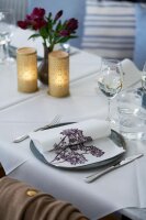 Tischdecken Evolin 110 x 110 cm, Uni cream (VPE 50 St.)