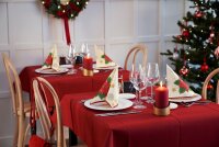 Tischdecken Evolin 127 x 127 cm, Uni bordeaux (VPE 50 St.)