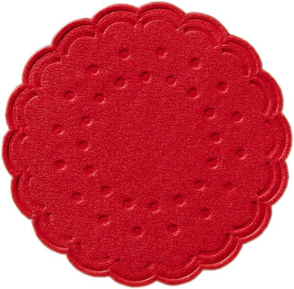 Untersetzer Zelltuch rund Ø 7,5 cm, 8-lagig, Uni rot (VPE 3000 St.)