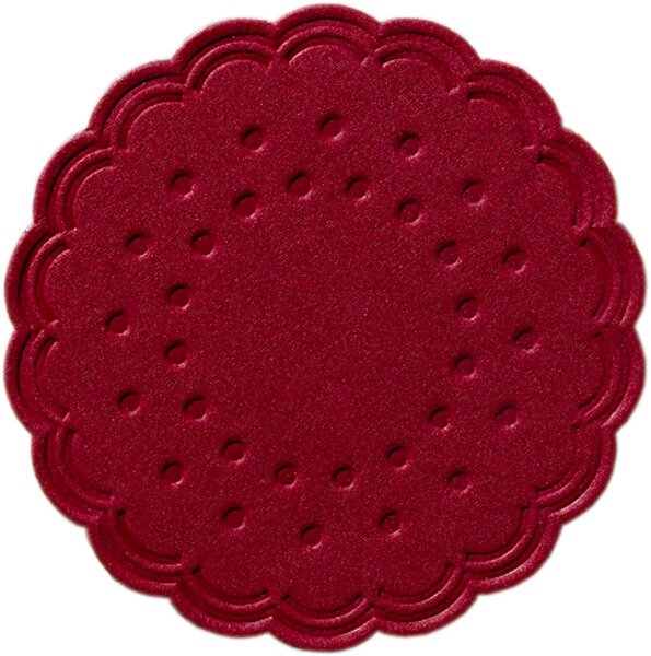 Untersetzer Zelltuch rund Ø 7,5 cm, 8-lagig, Uni bordeaux (VPE 3000 St.)