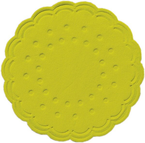 Untersetzer Zelltuch rund Ø 7,5 cm, 8-lagig, Uni kiwi (VPE 3000 St.)