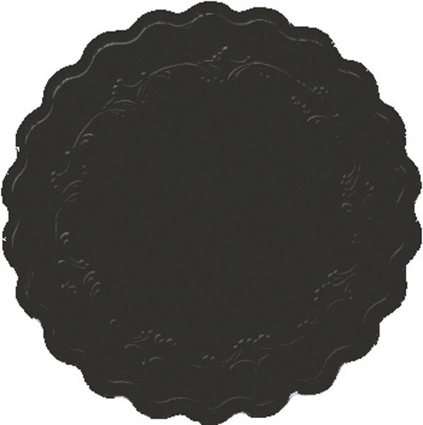 Untersetzer Zelltuch rund Ø 9 cm, 8-lagig, Uni Romance schwarz (VPE 2000 St.)