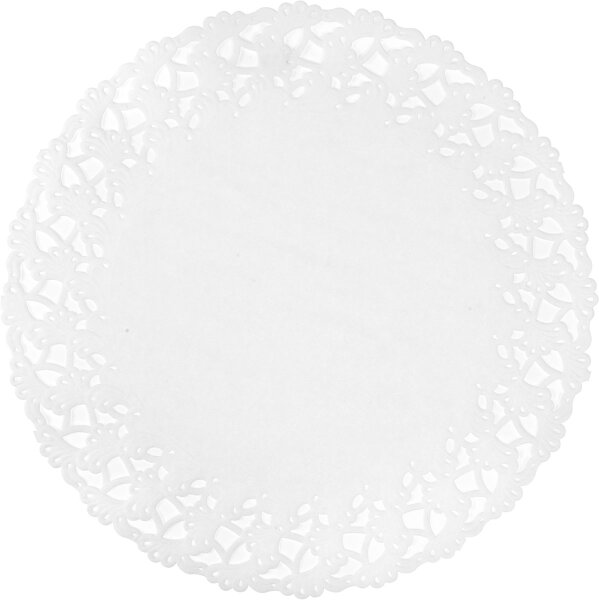 Tortenspitzen rund, Uni Ø 23 cm, weiß (VPE 2000 St.)