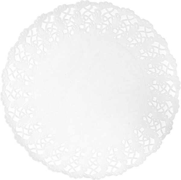 Tortenspitzen rund, Uni Ø 34 cm, weiß (VPE 1000 St.)