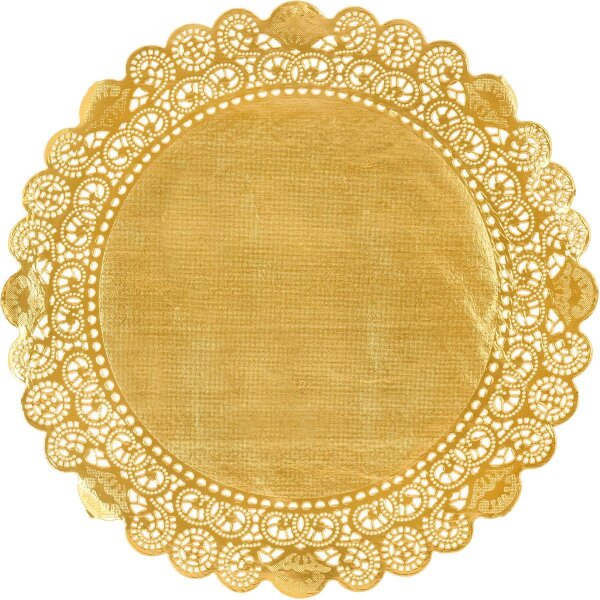 Tortenspitzen rund, Uni Ø 36 cm, gold (VPE 500 St.)