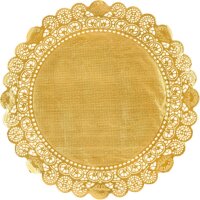 Tortenspitzen rund, Uni Ø 36 cm, gold (VPE 500 St.)