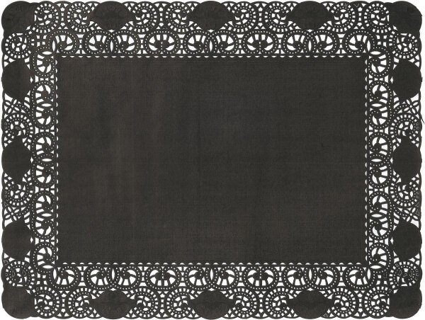 Tortenspitzen rechteckig, Uni 30 x 40 cm, schwarz (VPE 1000 St.)