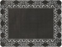 Tortenspitzen rechteckig, Uni 30 x 40 cm, schwarz (VPE...