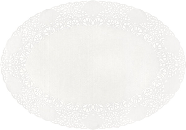 Tortenspitzen oval, Uni 24 x 17cm, weiß (VPE 2000 St.)