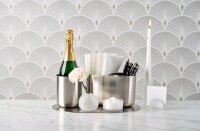 Laponian Accessoires Serie "Lake" Serviertablett 37 x 23 cm, Edelstahl silber (VPE 4 St.)