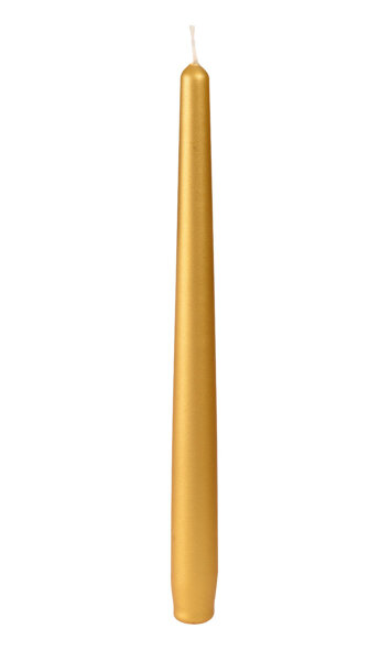 Spitzkerzen 260 x Ø 22 mm, ca. 6,5h gold 100 St.