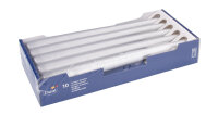 Spitzkerzen 260 x Ø 22 mm, ca. 6,5h silber 100 St.
