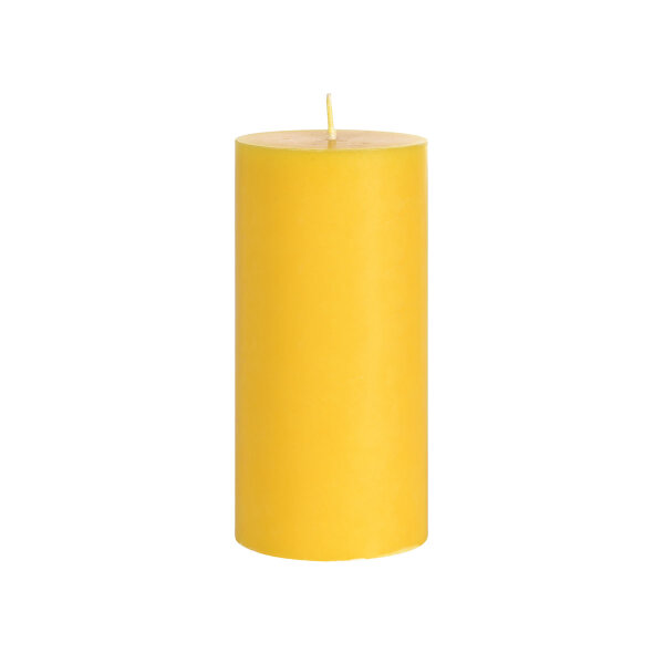 Stumpenkerzen 100% stearin 150 x Ø 70 mm, ca. 50h  gelb (VPE 12 St.)