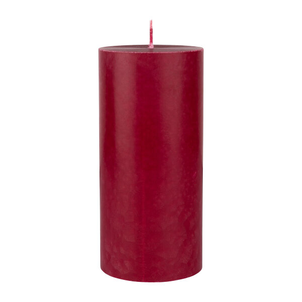 Stumpenkerzen 100% stearin 150 x Ø 70 mm, ca. 50h  bordeaux (VPE 12 St.)