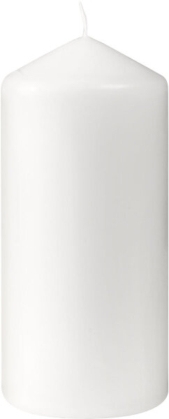 Stumpenkerzen 130 x Ø 60 mm, ca. 40h weiß (VPE 12 St.)