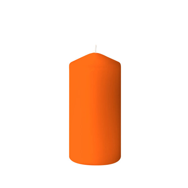Stumpenkerzen matt 150 x Ø 70 mm, ca. 50h matt sun orange (VPE 12 St.)