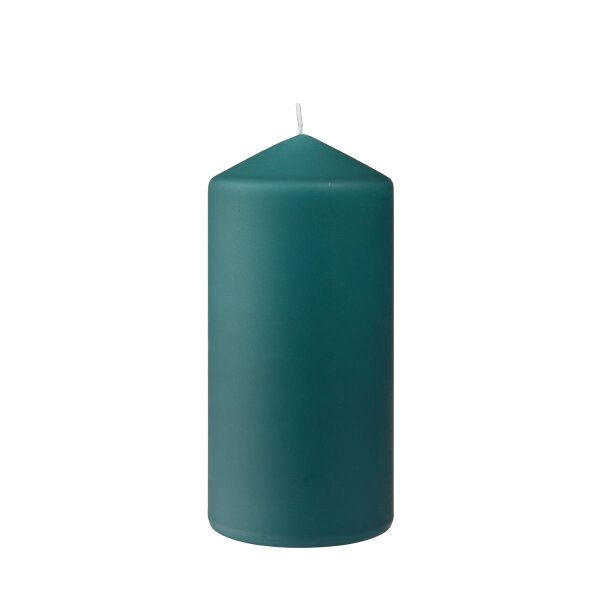 Stumpenkerzen matt 150 x Ø 70 mm, ca. 50h matt ocean teal (VPE 12 St.)