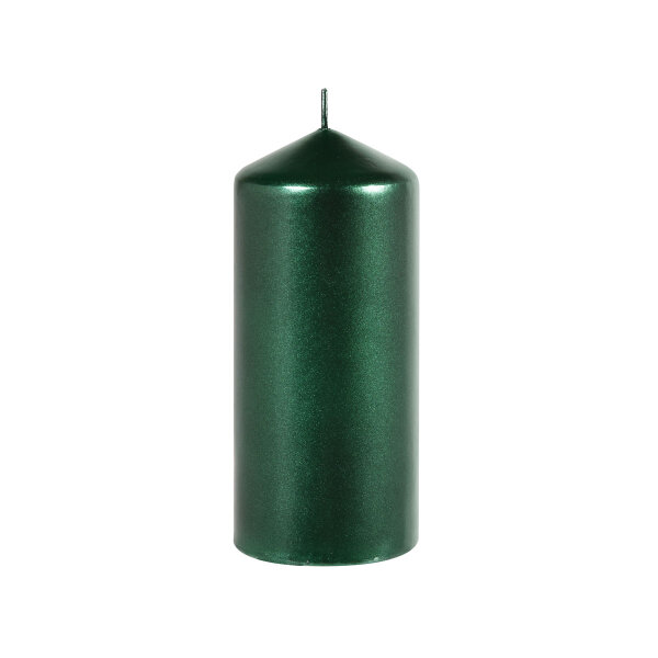 Stumpenkerzen metalic effect 150 x Ø 70 mm, ca. 50h grün (VPE 10 St.)