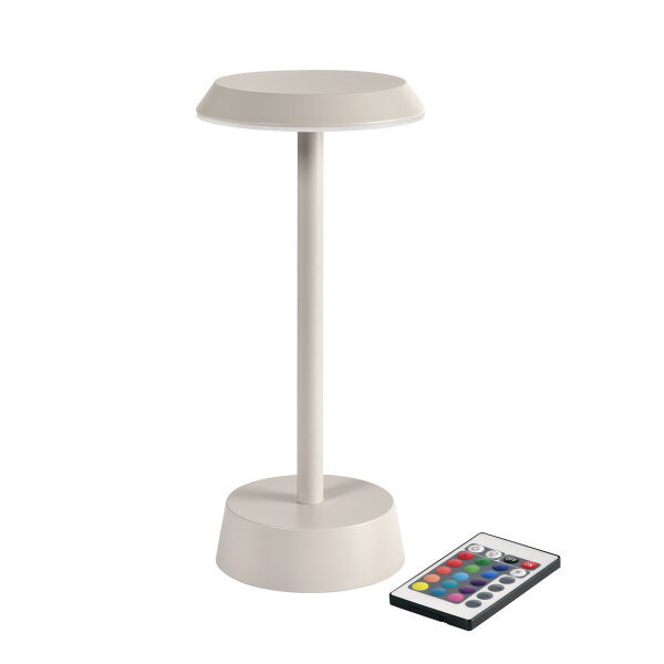 LED Lampen, kabellos, wiederaufladbar Nour, 26 cm x Ø 11,8 cm, taupe (VPE 6 St.)