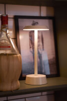 LED Lampen, kabellos, wiederaufladbar Nour, 26 cm x Ø 11,8 cm, taupe (VPE 6 St.)