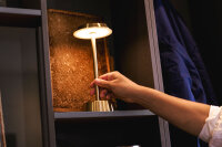 LED Lampen, kabellos, wiederaufladbar Nour, 26 cm x Ø 11,8 cm, brass (VPE 6 St.)