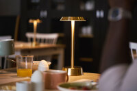 LED Lampen, kabellos, wiederaufladbar Nour, 26 cm x Ø 11,8 cm, brass VPE (VPE 6 St.)