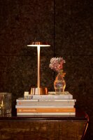LED Lampen, kabellos, wiederaufladbar Nour, 26 cm x Ø 11,8 cm, rose gold (VPE 6 St.)