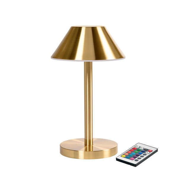 LED Lampen, kabellos, wiederaufladbar Zelda Midi, 21,5 cm x Ø 12 cm, brass (VPE 6 St.)