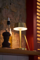 LED Lampen, kabellos, wiederaufladbar Nour Midi, 20 cm x Ø 10 cm, brass (VPE 6 St.)