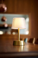LED Lampen, kabellos, wiederaufladbar Jay, 22 cm x Ø 12 cm, brass (VPE 6 St.)