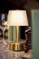 LED Lampen, kabellos, wiederaufladbar Jay, 22 cm x Ø 12 cm, brass (VPE 6 St.)