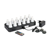 LED Sets, wiederaufladbar 12er 70 x Ø 40 mm, warm...