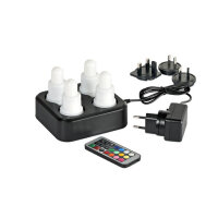 LED Sets, wiederaufladbar 4er 70 x Ø 40 mm, warm...
