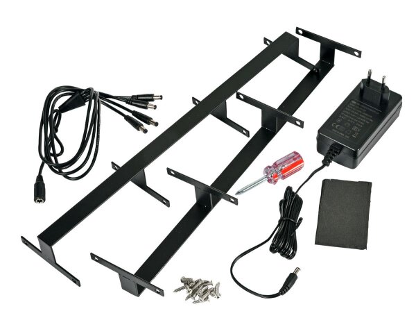 LED Sets, wiederaufladbar LED-Stapelstation für 4 Sets à 12, schwarz (VPE 1 St.)