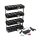 LED Sets, wiederaufladbar LED-Stapelstation für 4 Sets à 12, schwarz (VPE 1 St.)